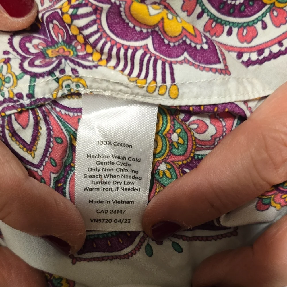 Talbots Multicolor Paisley Blouse - Picture 4 of 4